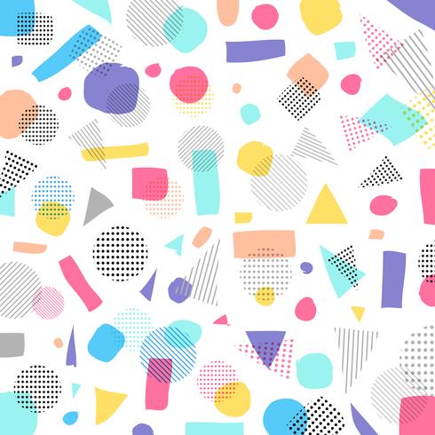 Abstract geometric modern pastels color, black dots pattern with lines diagonally on white background vector