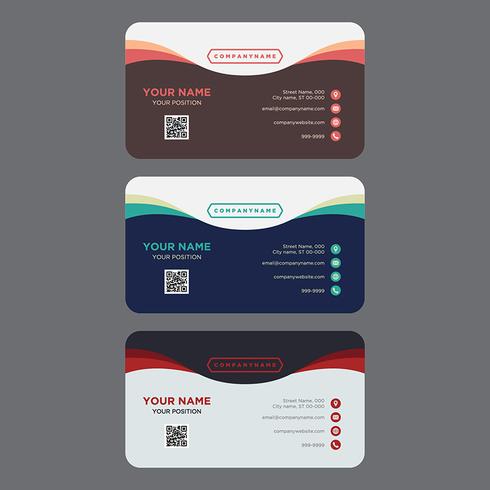 Colorful Business Card Collection vector