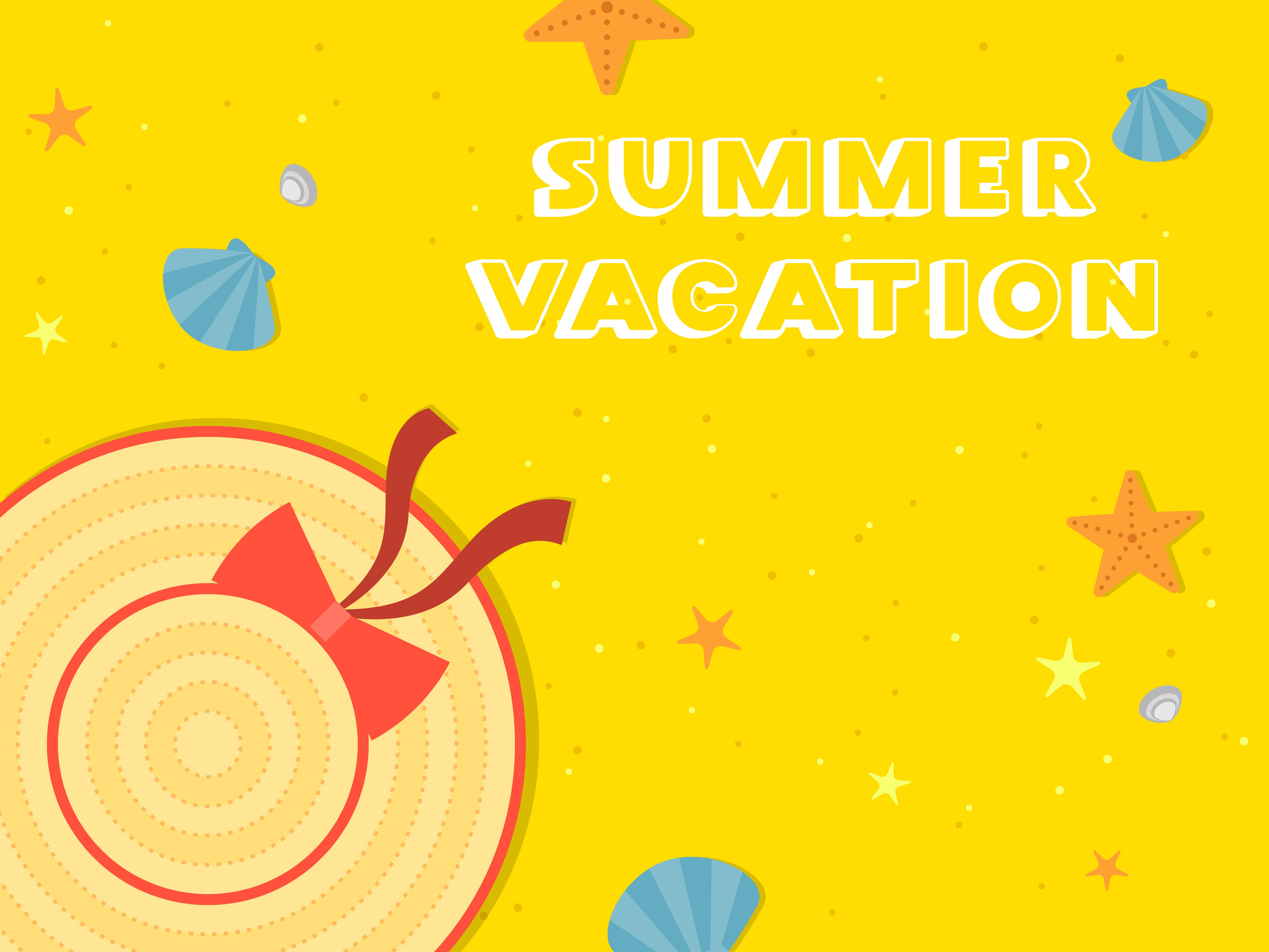 Summer vacation, Summer beach poster vector illustration 598858 Vector