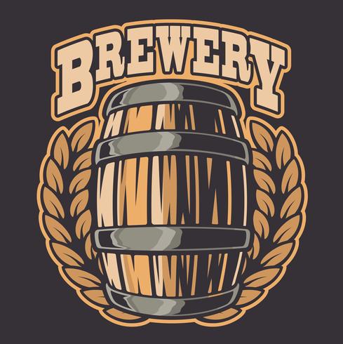 Vector illustration of a beer barrel