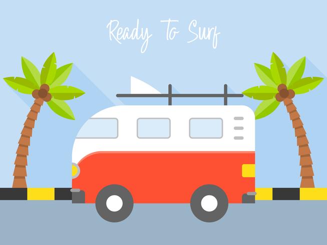 Summer vacation, Summer beach poster vector illustration