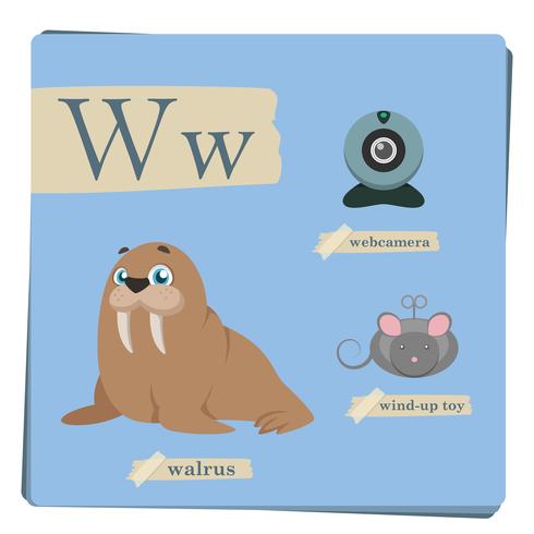 Colorful alphabet for kids - Letter W 598934 Vector Art at Vecteezy Colorful alphabet for kids - Letter W 598934 Vector Art at Vecteezy