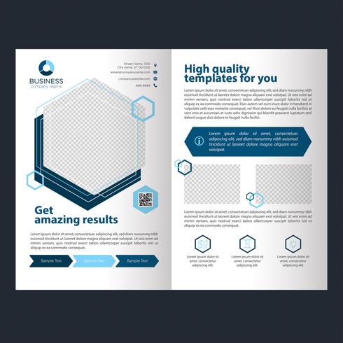 Geometric Business Fold Brochure vector