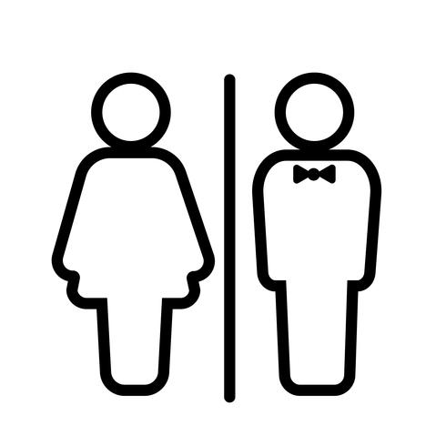 Toilet Room Icon Vector