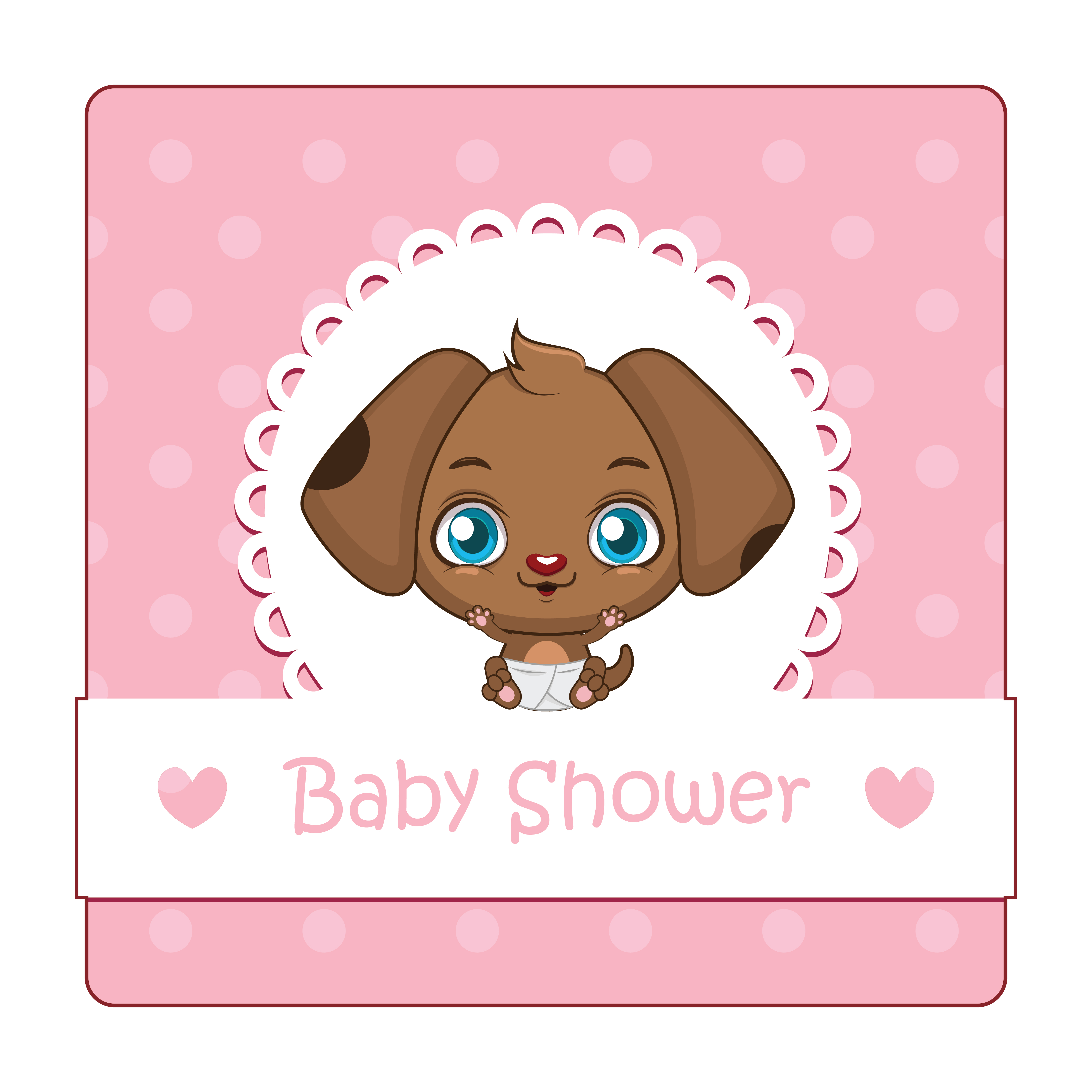 Cute sign for baby shower with dog 599075 Vector Art at Vecteezy