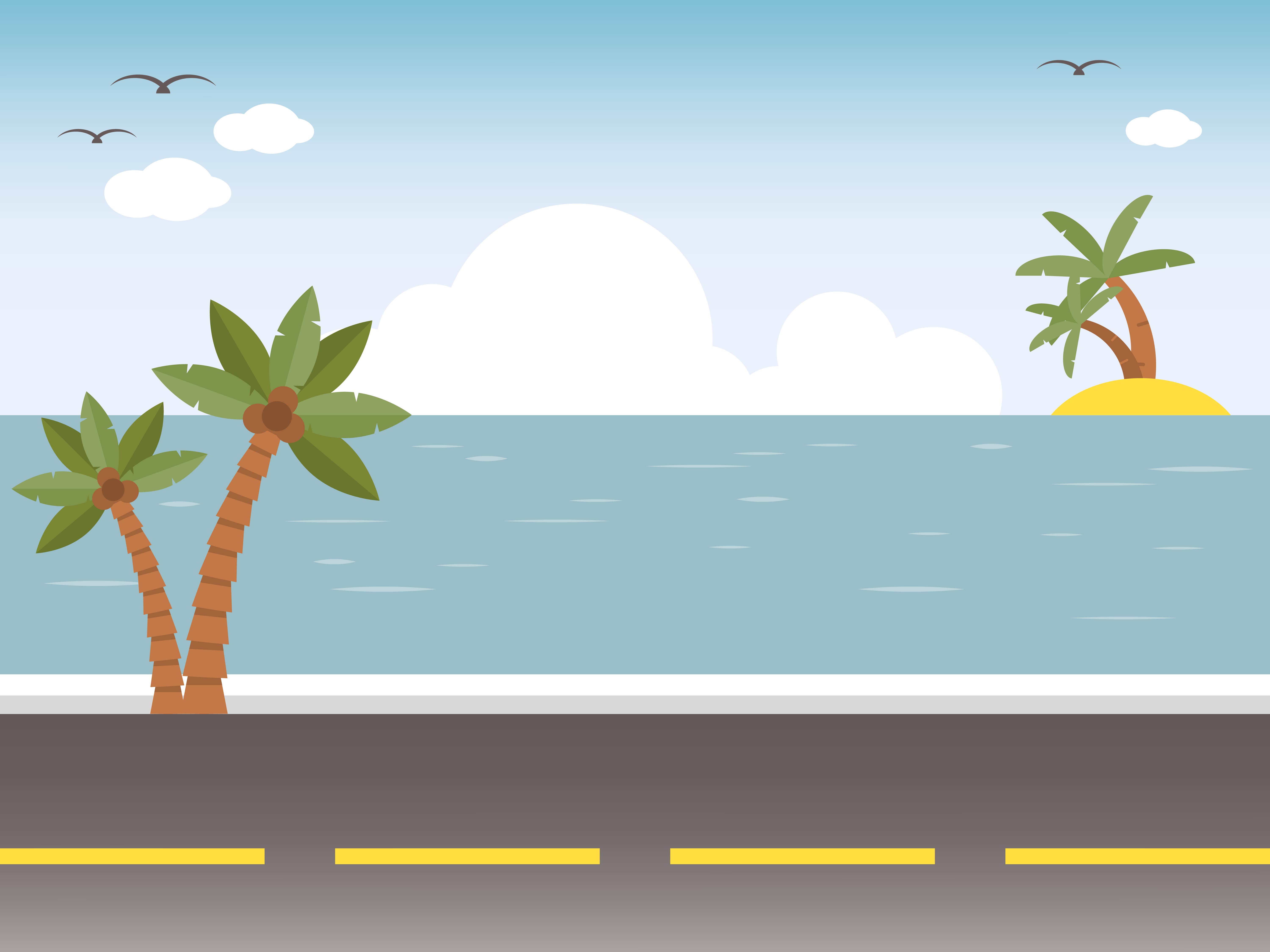 Download Summer vacation, Summer beach poster vector illustration - Download Free Vectors, Clipart ...