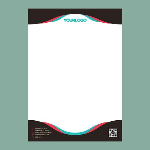 Colorful Letterhead Template vector