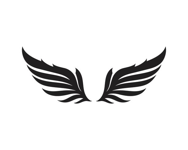 Wing falcon bird logo vector