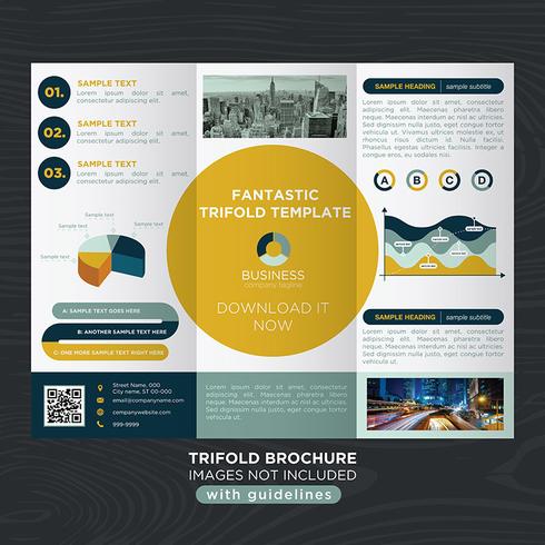 Trifold Business Fold Brochure vector