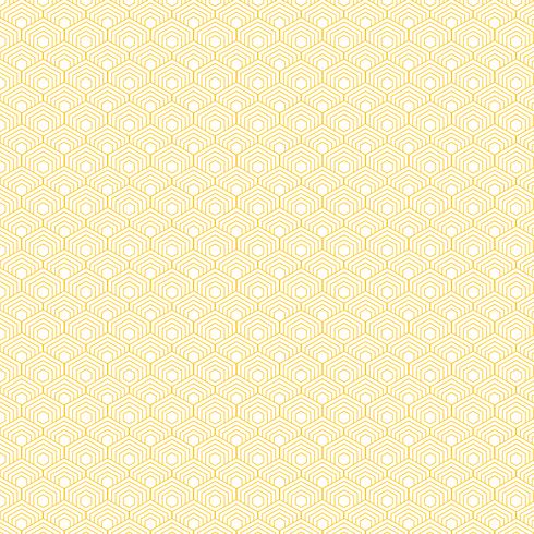 Abstract yellow hexagon border pattern background. vector