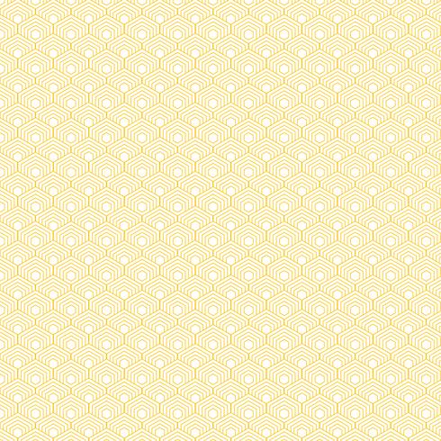 Abstract yellow hexagon border pattern background. vector