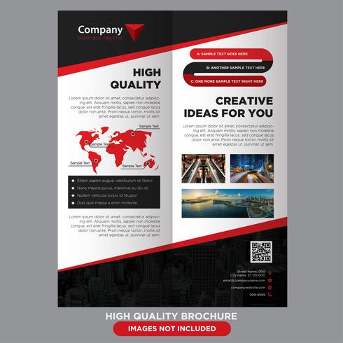 Black Red Business Brochure vector