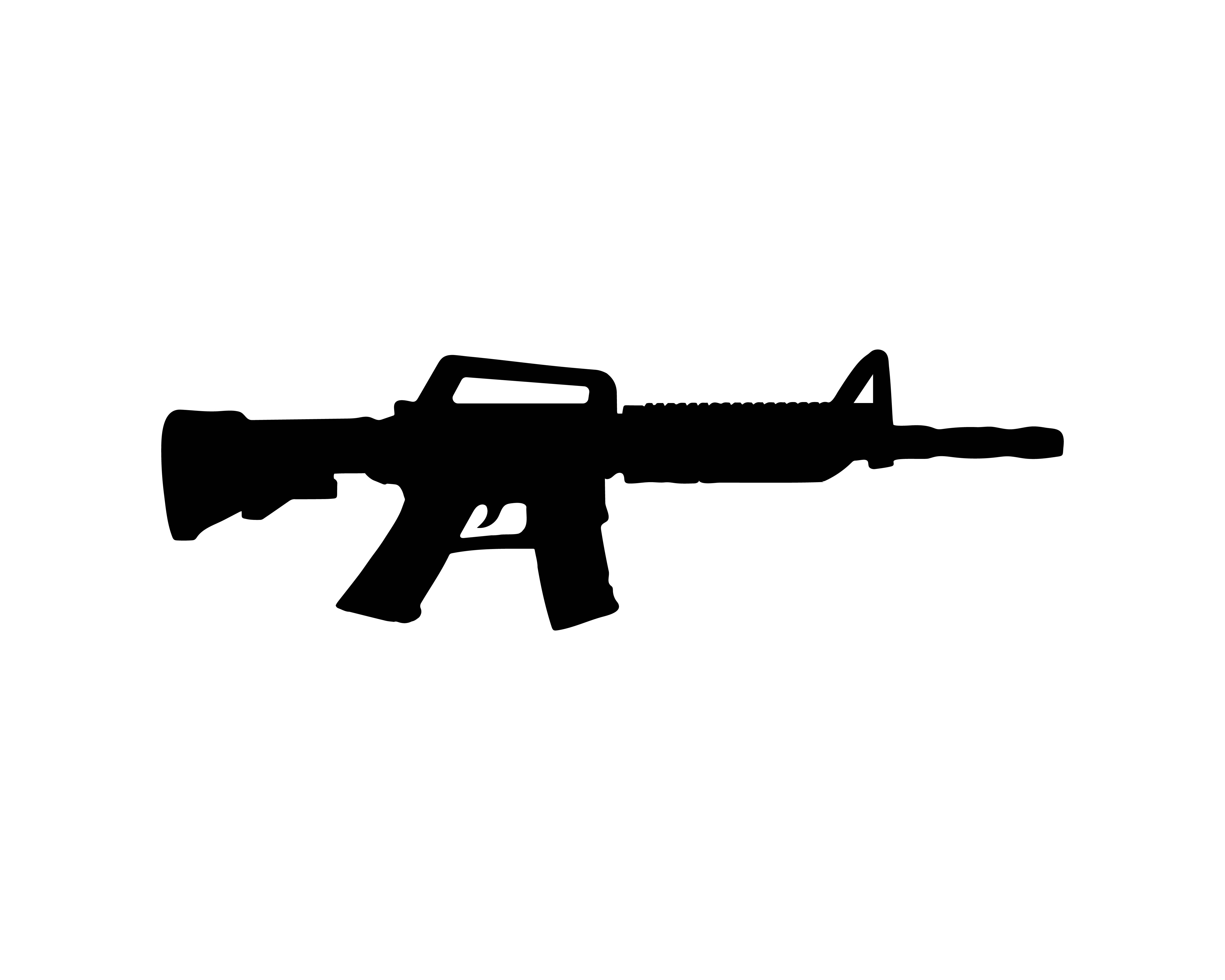 Download Gun silhouette vector black color 599170 - Download Free ...