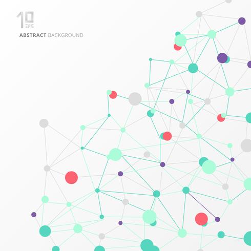 Abstract structure molecule and communication scientific background vector