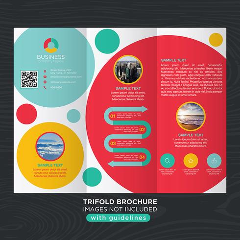 Colorful Business Fold Brochure vector