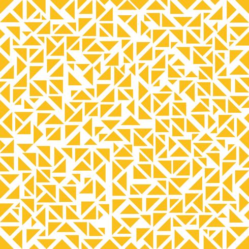 Abstract yellow triangles random pattern on white background. vector