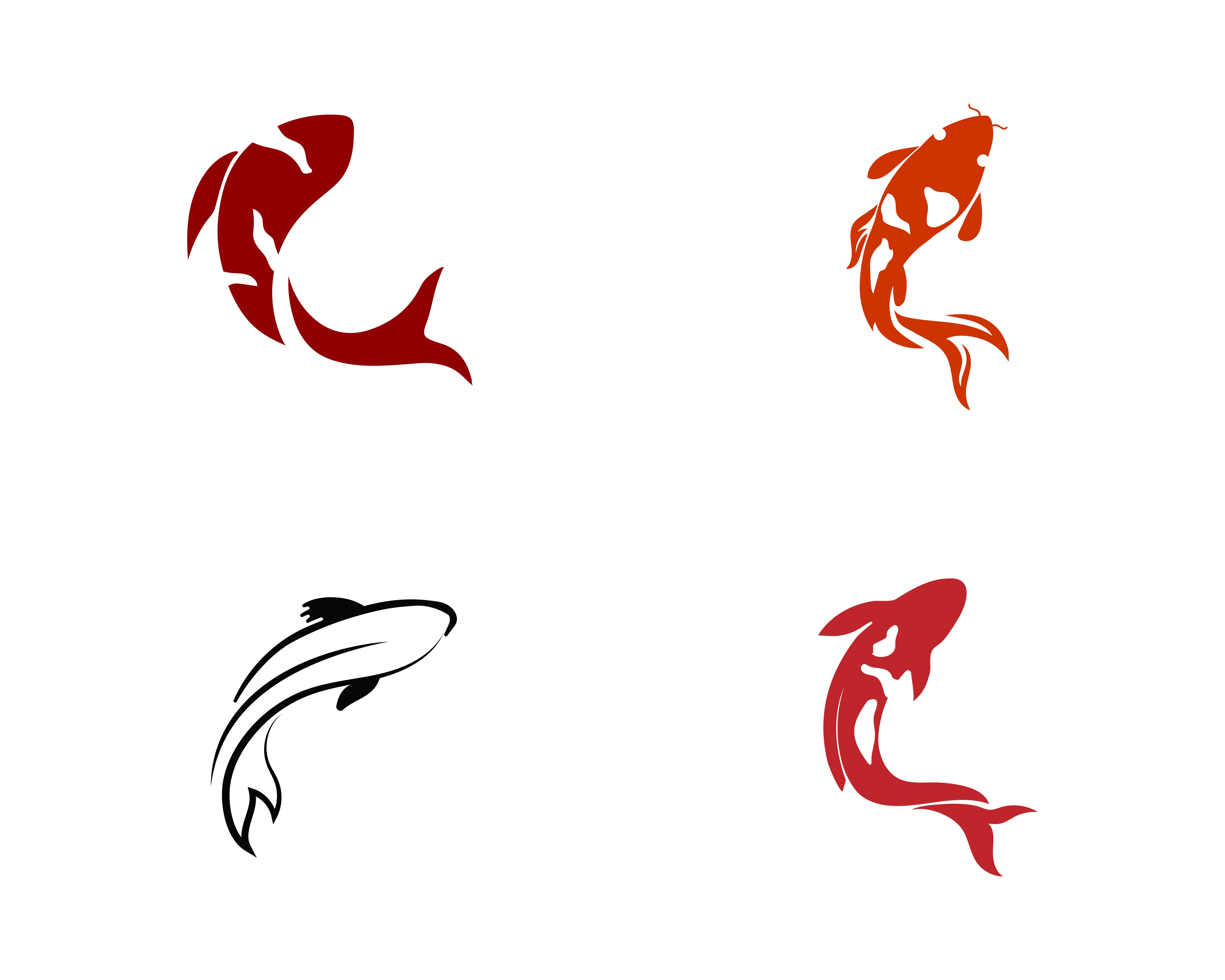 Download carp koi design on white background. Animal. Fish Icon. Underwater. Easy editable layered ...