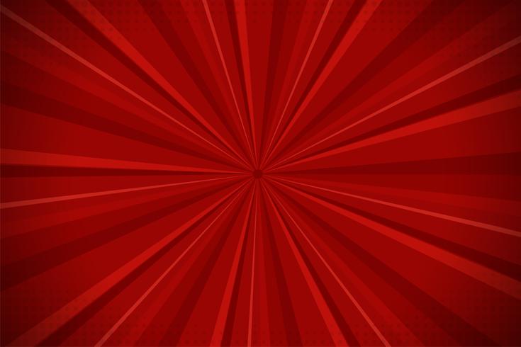 Red Abstract Comic Cartoon Sunlight Background. Vector Illustration Design.