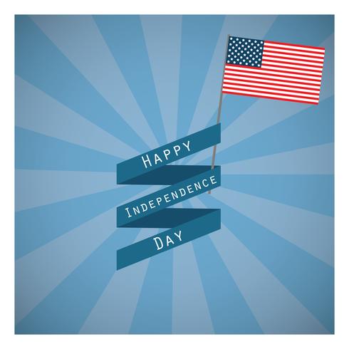 Independence Day greeting with radiant pattern background vector