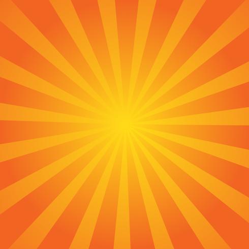 Orange Summer Abstract Comic Cartoon Sunlight Background. Vector Illustration.