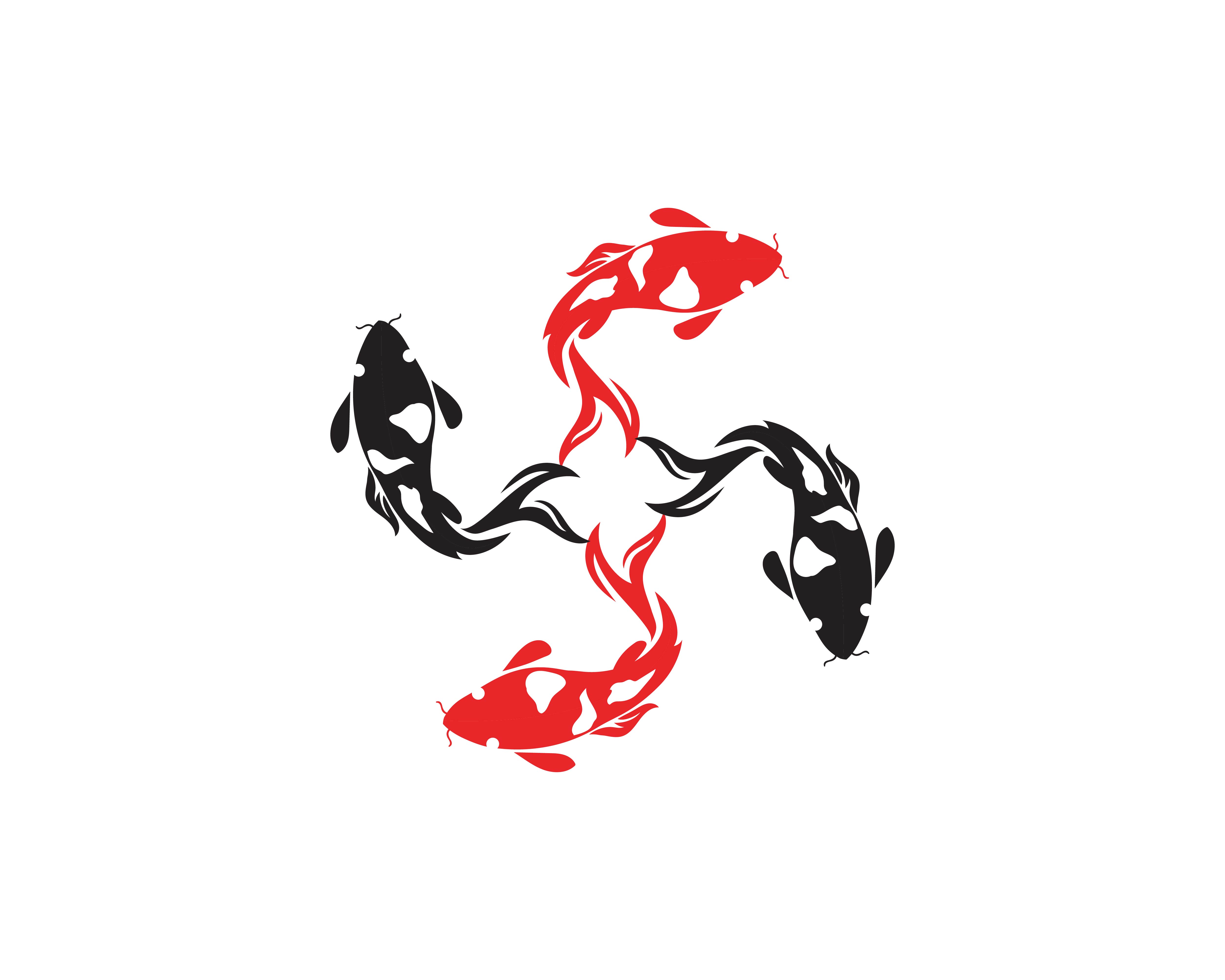 Download carp koi design on white background. Animal. Fish Icon. Underwater. Easy editable layered ...