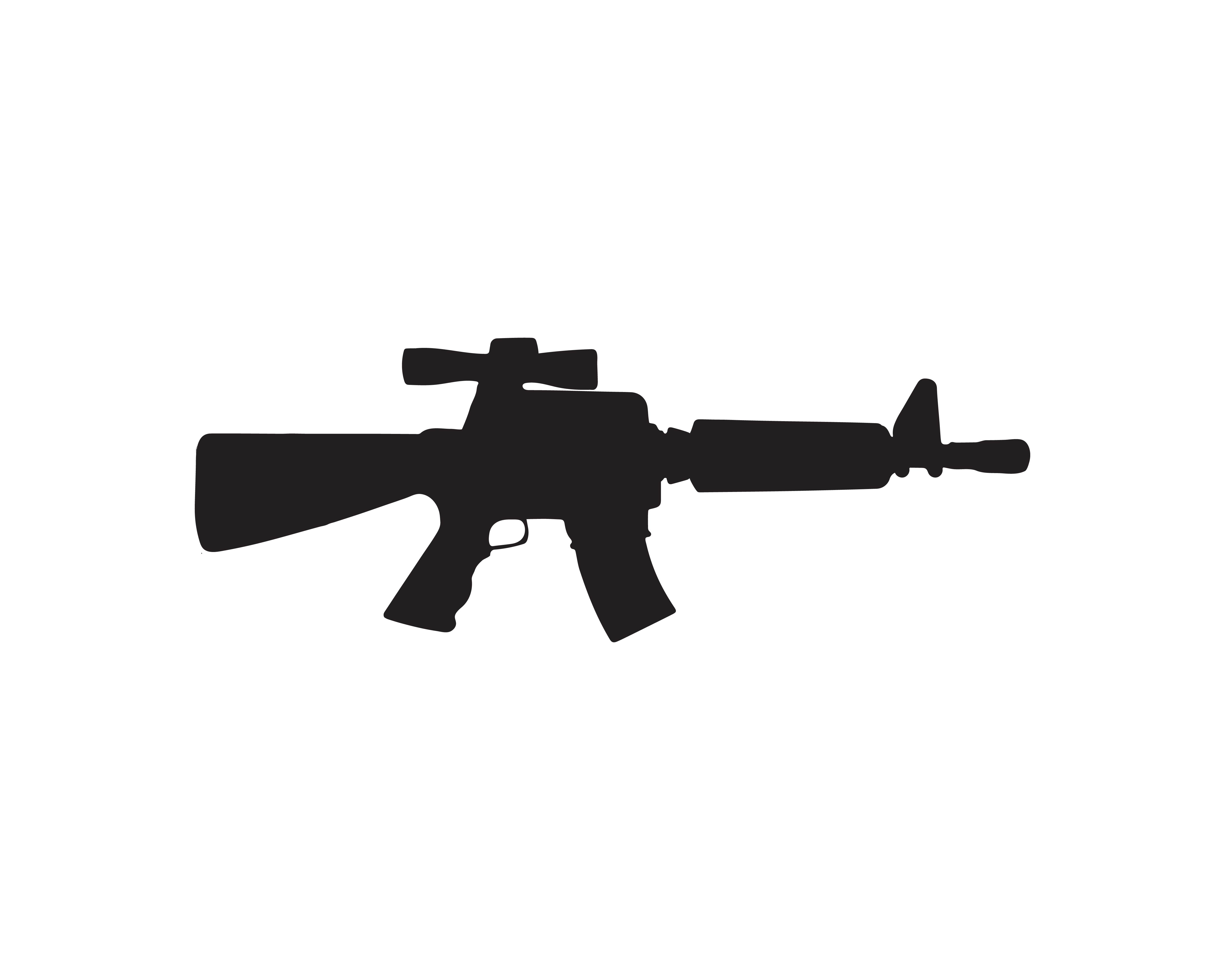 Download Gun silhouette vector black color - Download Free Vectors ...