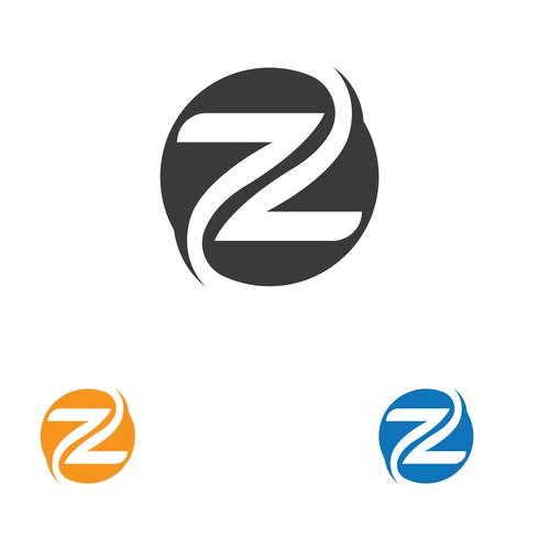 Z carta Logo plantilla vector icono ilustración