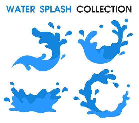Icono de salpicaduras de agua Estilo de dibujos animados simple. vector