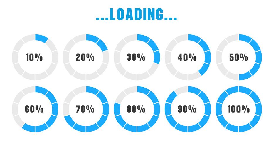 Load status icon Is waiting to process the data In various forms vector