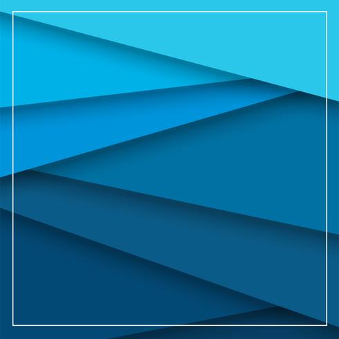 Abstract background that is the appearance of blue paper overlapping and beautiful shadows. vector