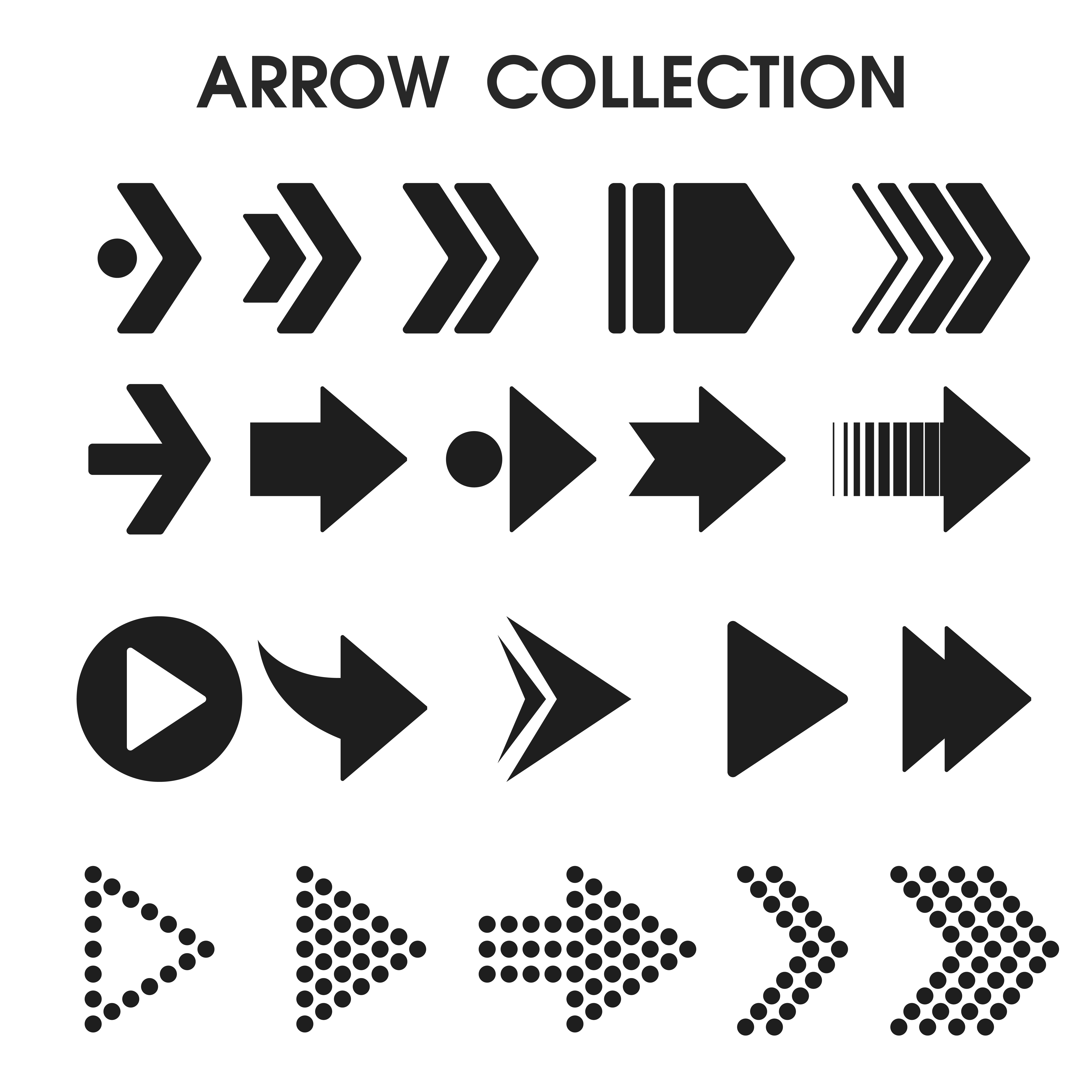 Download Black arrow icons that look simple and modern. vector illustration. - Download Free Vectors ...