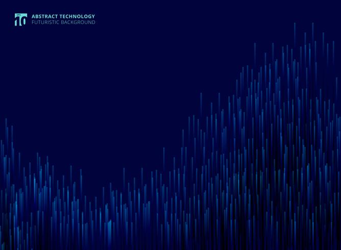 Abstract futuristic modern lines composed of glowing technology concept blue background vector
