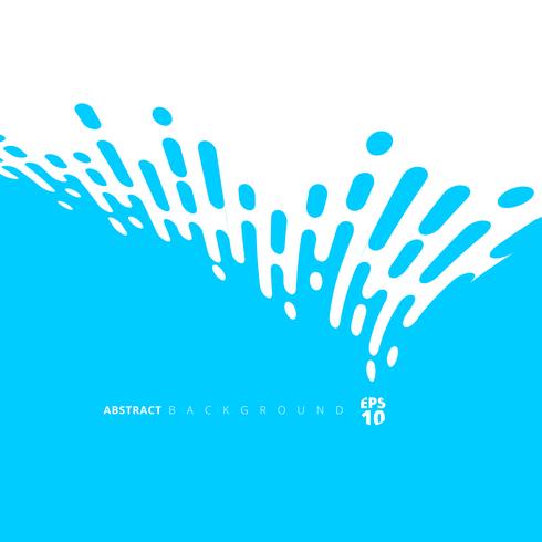 Abstract blue rounded lines halftone distort transition. vector