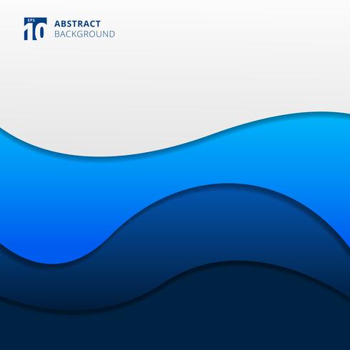 El azul abstracto agita el fondo. Ilustración vectorial vector