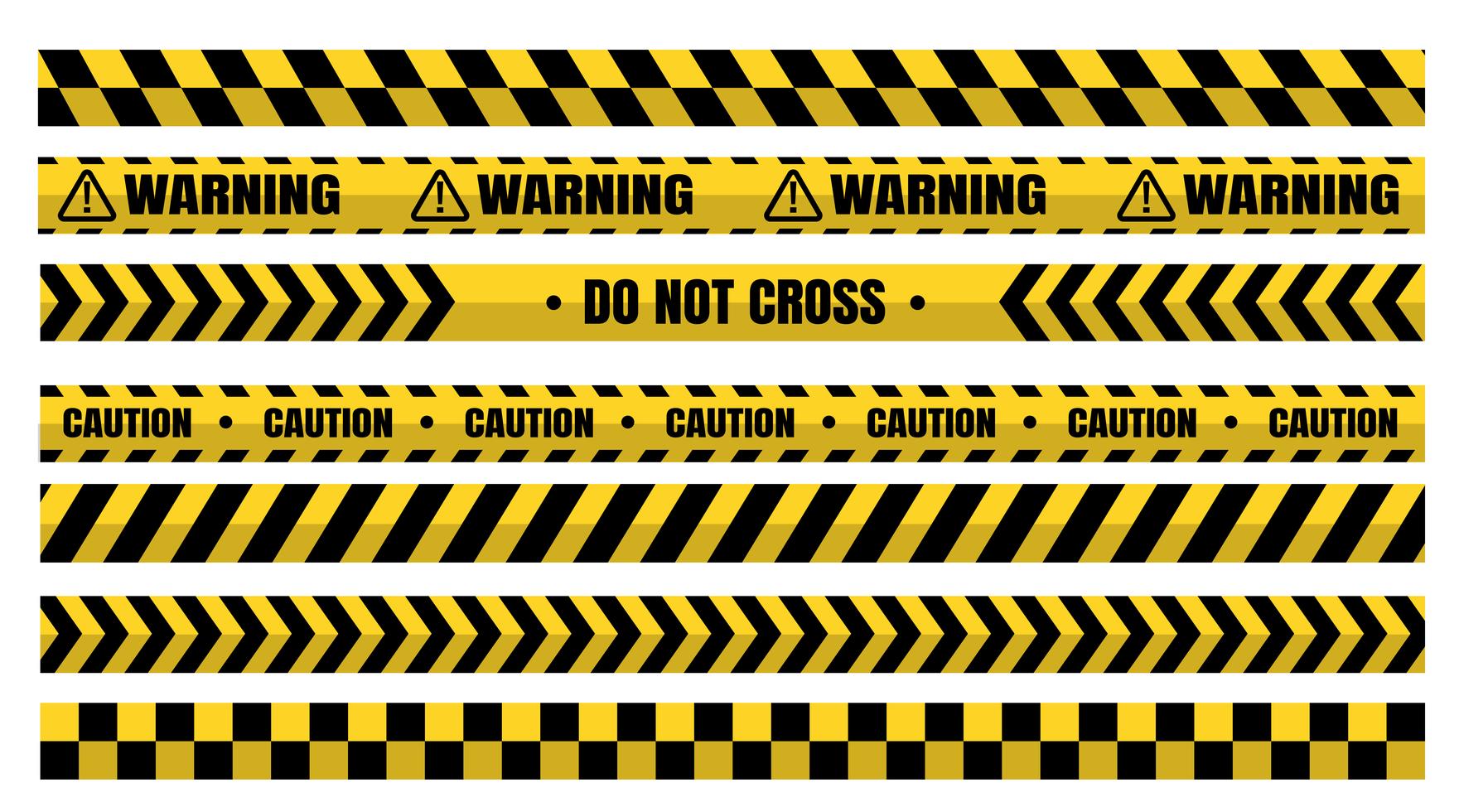 Hazardous warning tape sets must be careful for construction and crime