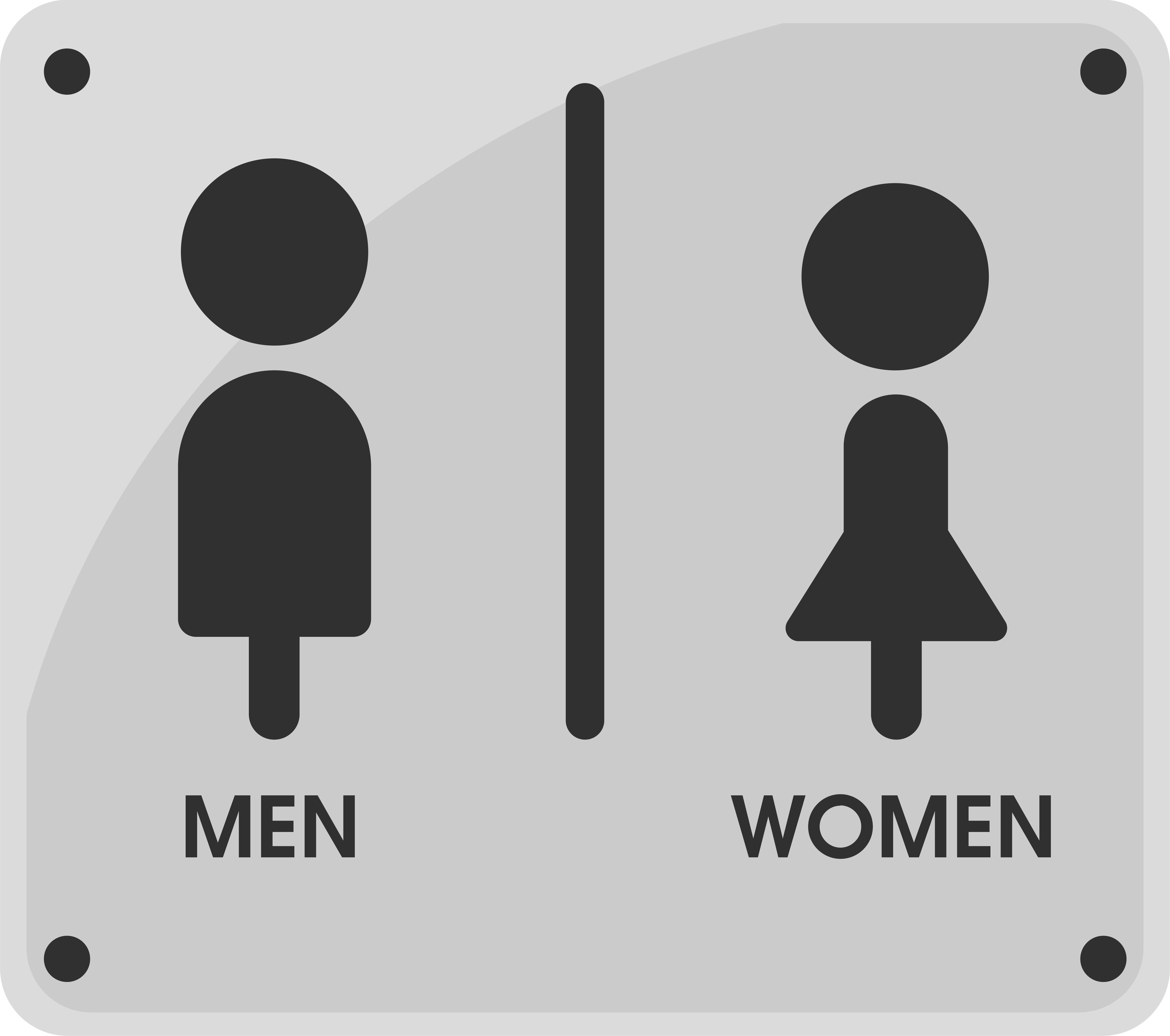 Men and Women Toilet sign icon themes That looks simple and modern ... Man And Woman Bathroom Symbol