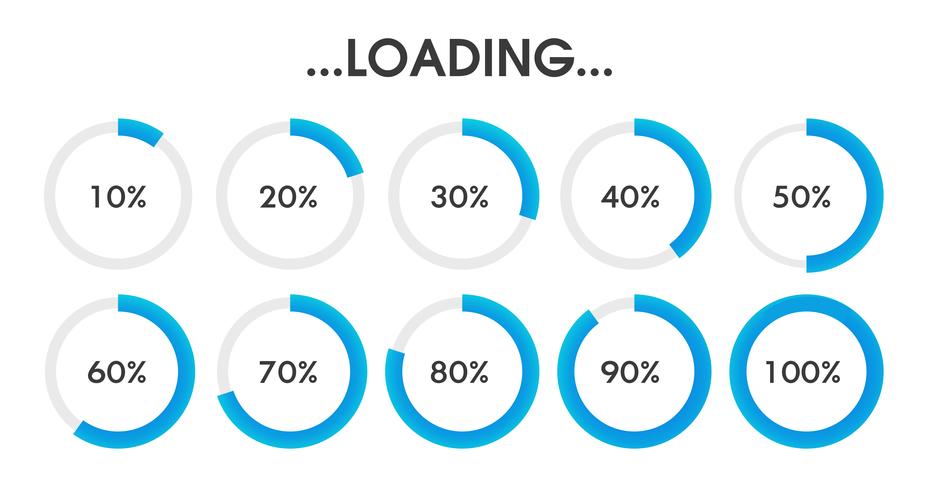 Load status icon Is waiting to process the data In various forms vector