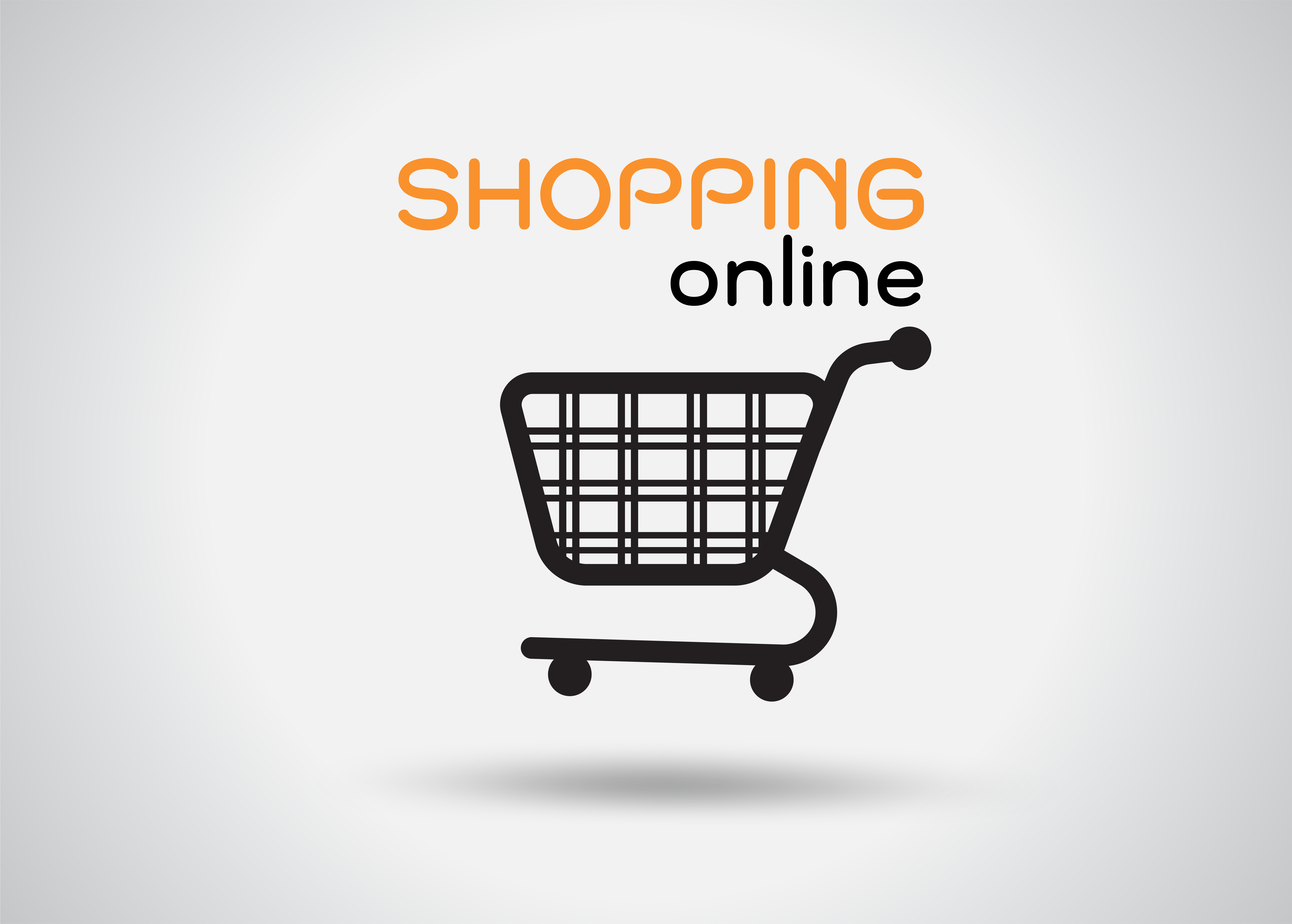  icon Shopping carts in department stores On a gradient 