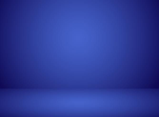 Studio room interior blue color background with lighting effect. vector