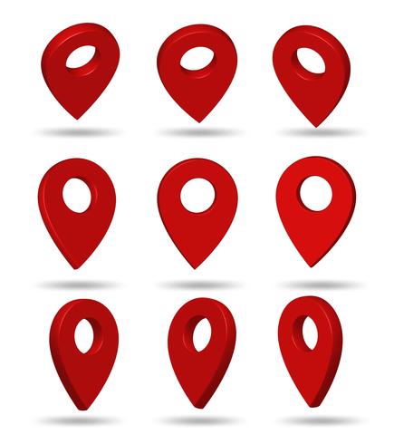Pin symbol Indicates the location of the GPS map. vector
