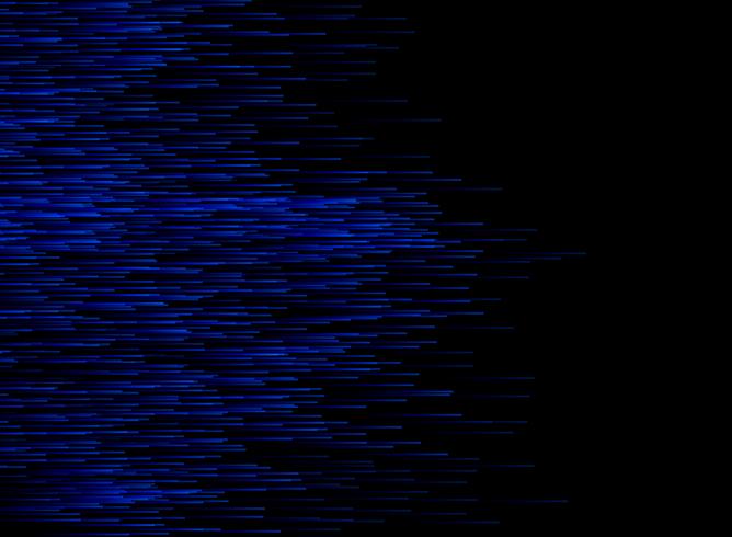 Abstract technology data conection speed blue lines on dark background. vector