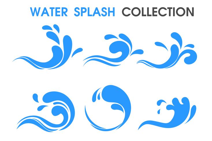 Splash icon Simple cartoon style. vector