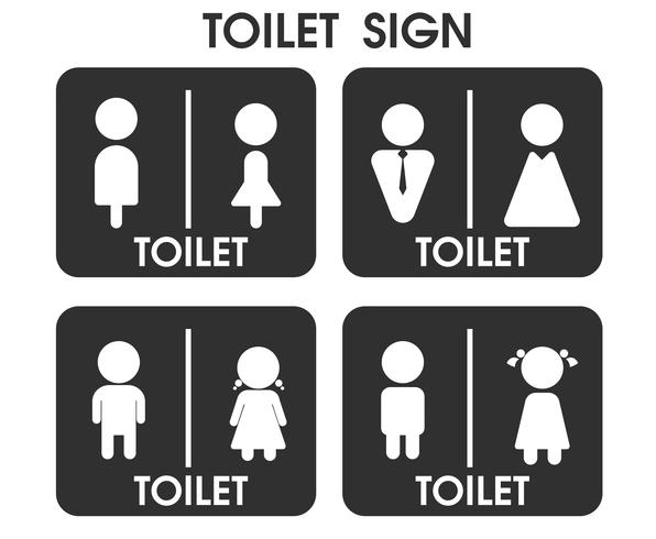 Men and Women Toilet sign icon themes That looks simple ...