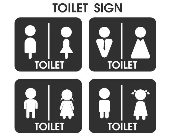 Men and Women Toilet sign icon themes That looks simple and modern. Illustration Vector EPS10.