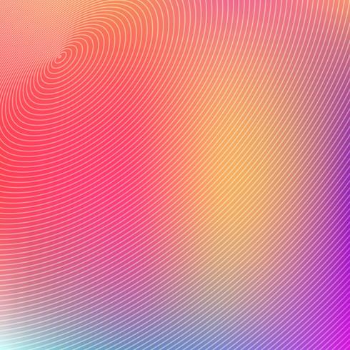 Círculos concéntricos abstractos futuristas en fondo colorido. vector