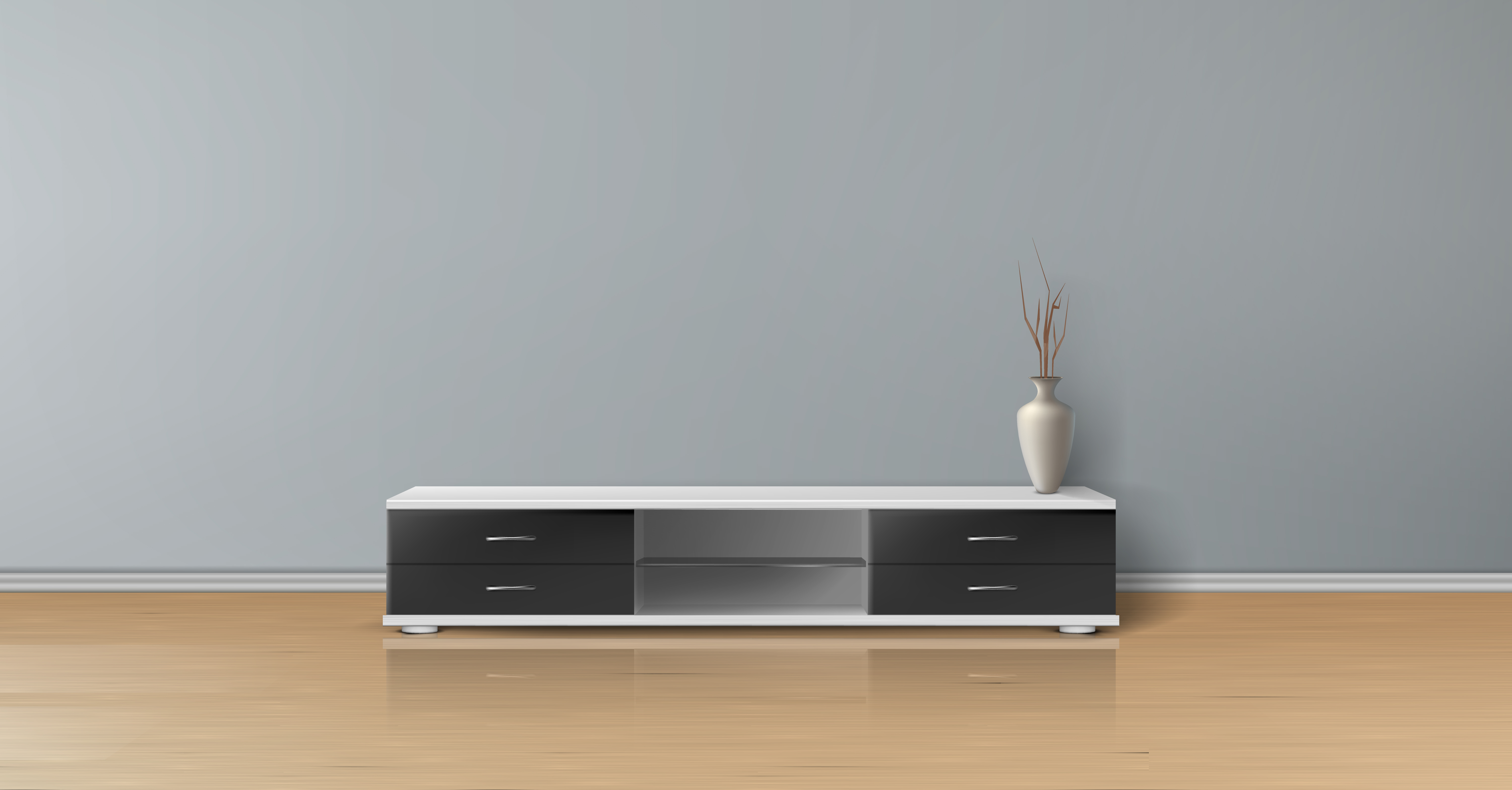 Download Vector mockup of empty room, minimalistic interior ...