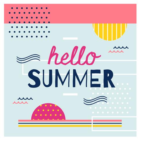 Modern Abstract Summer Vector