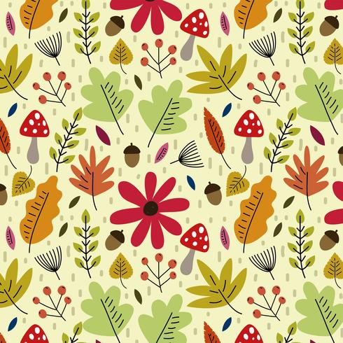 Autumn pattern vector