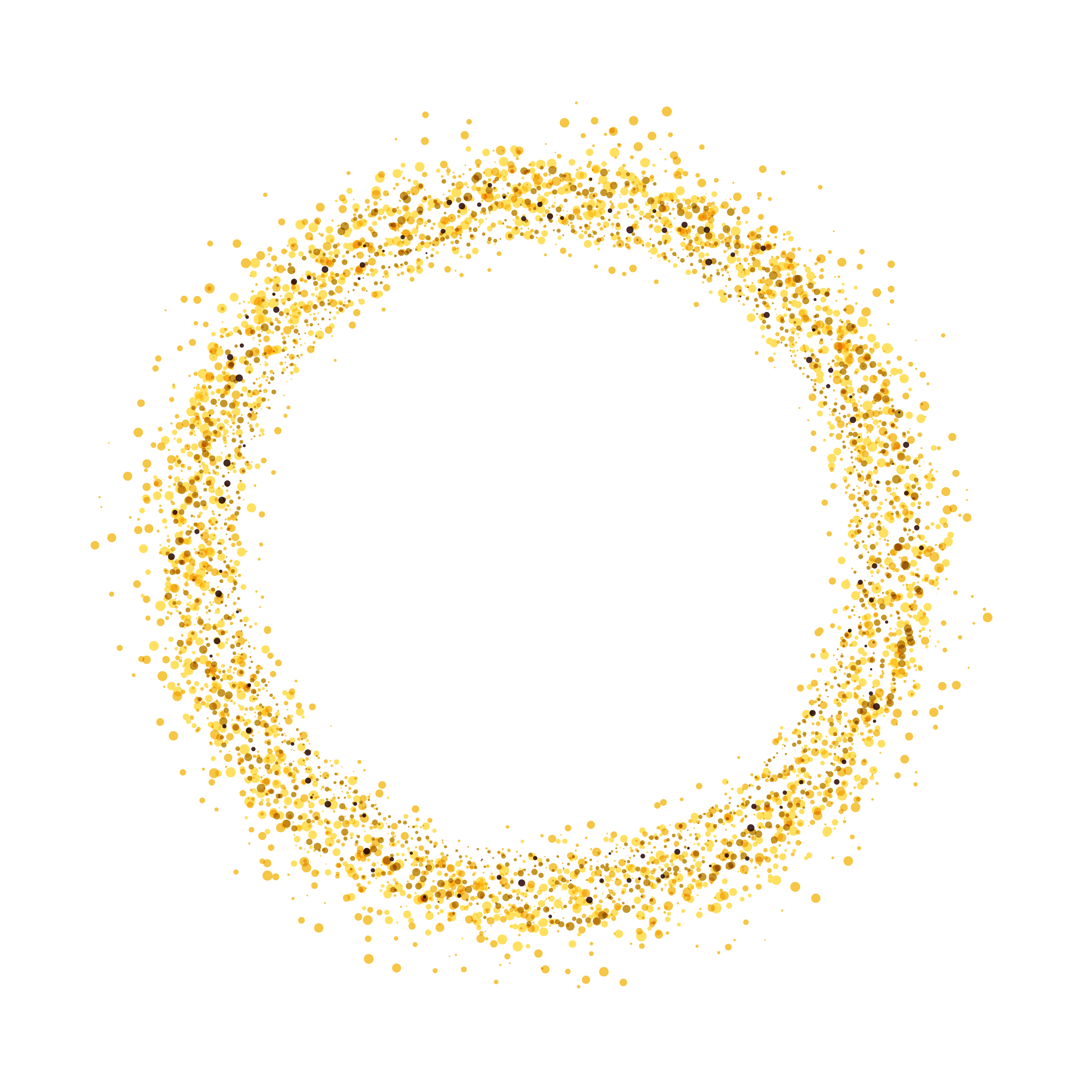 Circle Of Gold Glitter With Small Particles Abstract Background With