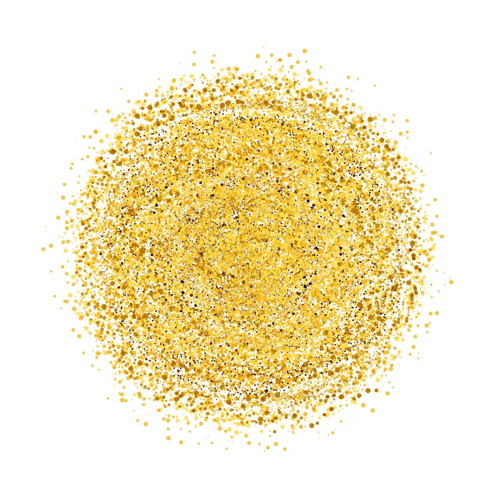 Circle of gold glitter with small particles. abstract background with ...